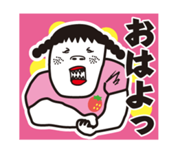 girl in pigtails suits sticker #9239598