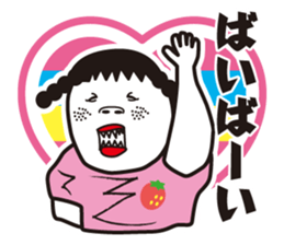 girl in pigtails suits sticker #9239599