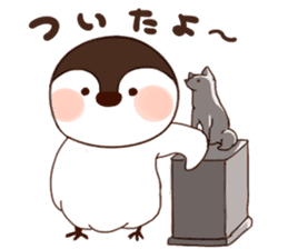 A penguin and chick sticker #9240429