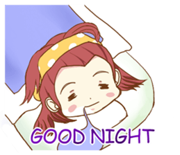 Forehead cute girl sticker #9240739