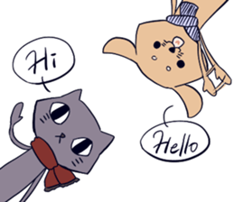 Taciturn cat&Spry dog sticker #9241040