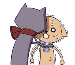 Taciturn cat&Spry dog sticker #9241061