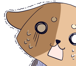 Taciturn cat&Spry dog sticker #9241062