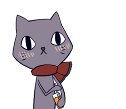 Taciturn cat&Spry dog sticker #9241072