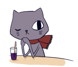 Taciturn cat&Spry dog sticker #9241074