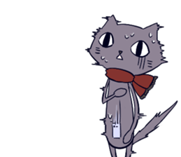 Taciturn cat&Spry dog sticker #9241077