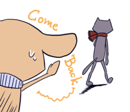 Taciturn cat&Spry dog sticker #9241079