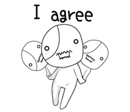 Black and white sometimes bear(Eng) sticker #9242242