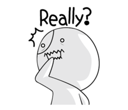 Black and white sometimes bear(Eng) sticker #9242244