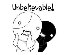 Black and white sometimes bear(Eng) sticker #9242245