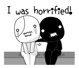 Black and white sometimes bear(Eng) sticker #9242248