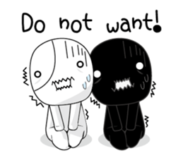 Black and white sometimes bear(Eng) sticker #9242249