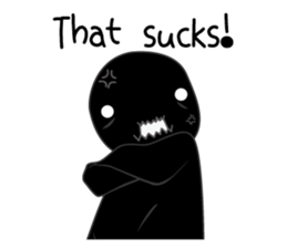 Black and white sometimes bear(Eng) sticker #9242251