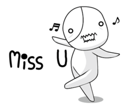 Black and white sometimes bear(Eng) sticker #9242253