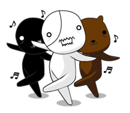 Black and white sometimes bear(Eng) sticker #9242254