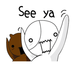 Black and white sometimes bear(Eng) sticker #9242255