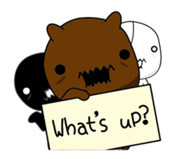 Black and white sometimes bear(Eng) sticker #9242257