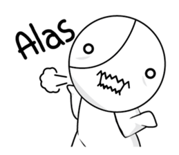 Black and white sometimes bear(Eng) sticker #9242258