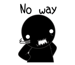 Black and white sometimes bear(Eng) sticker #9242259