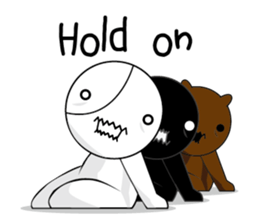 Black and white sometimes bear(Eng) sticker #9242261