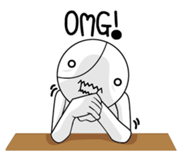 Black and white sometimes bear(Eng) sticker #9242265