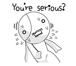 Black and white sometimes bear(Eng) sticker #9242267