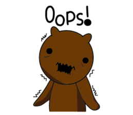 Black and white sometimes bear(Eng) sticker #9242269