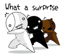 Black and white sometimes bear(Eng) sticker #9242270
