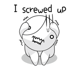 Black and white sometimes bear(Eng) sticker #9242271