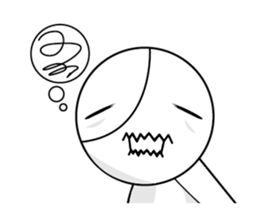 Black and white sometimes bear(Eng) sticker #9242273