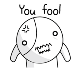 Black and white sometimes bear(Eng) sticker #9242277