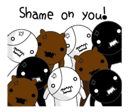 Black and white sometimes bear(Eng) sticker #9242278
