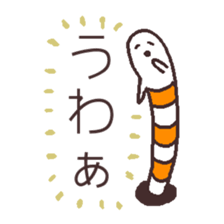 Cute Spotted Garden Eel version 2 sticker #9242737