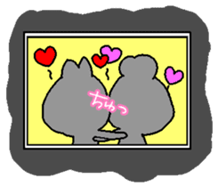 cat & mouse lovelove life sticker #9243292