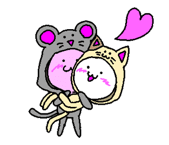 cat & mouse lovelove life sticker #9243306
