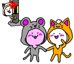 cat & mouse lovelove life sticker #9243311