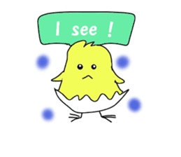 A chick group leader's Hiyoko Cozy Funny sticker #9243443