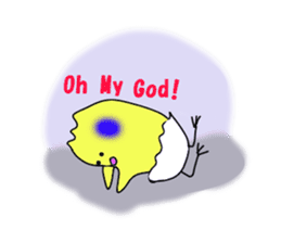 A chick group leader's Hiyoko Cozy Funny sticker #9243463