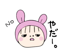 rabbit costume Mokomoko-minachan sticker #9243651