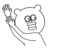 big lips bear4 sticker #9244562