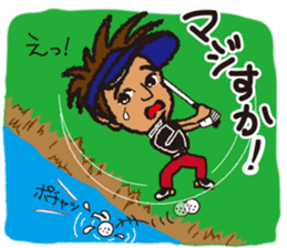 Moyoshi's golf sticker2 sticker #9244614