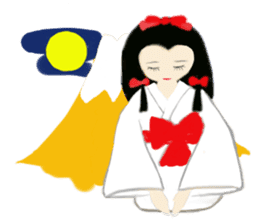Colorful kimono beauty sticker #9246092