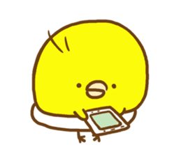 Masochistic baby chick invitation answer sticker #9246440