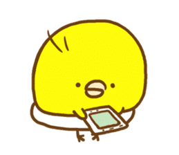 Masochistic baby chick invitation answer sticker #9246440