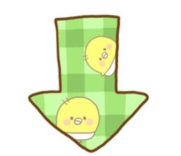 Masochistic baby chick invitation answer sticker #9246444