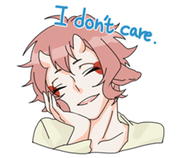 Double horns Boy sticker #9246868