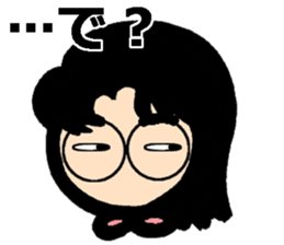Stickers for a girl with glasses sticker #9246989