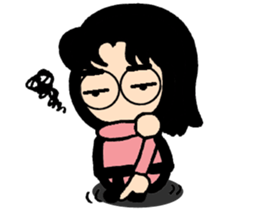 Stickers for a girl with glasses sticker #9246995