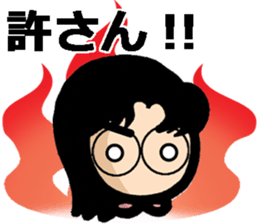 Stickers for a girl with glasses sticker #9247006