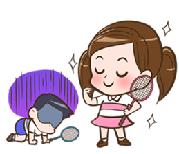 We love badminton. sticker #9247695